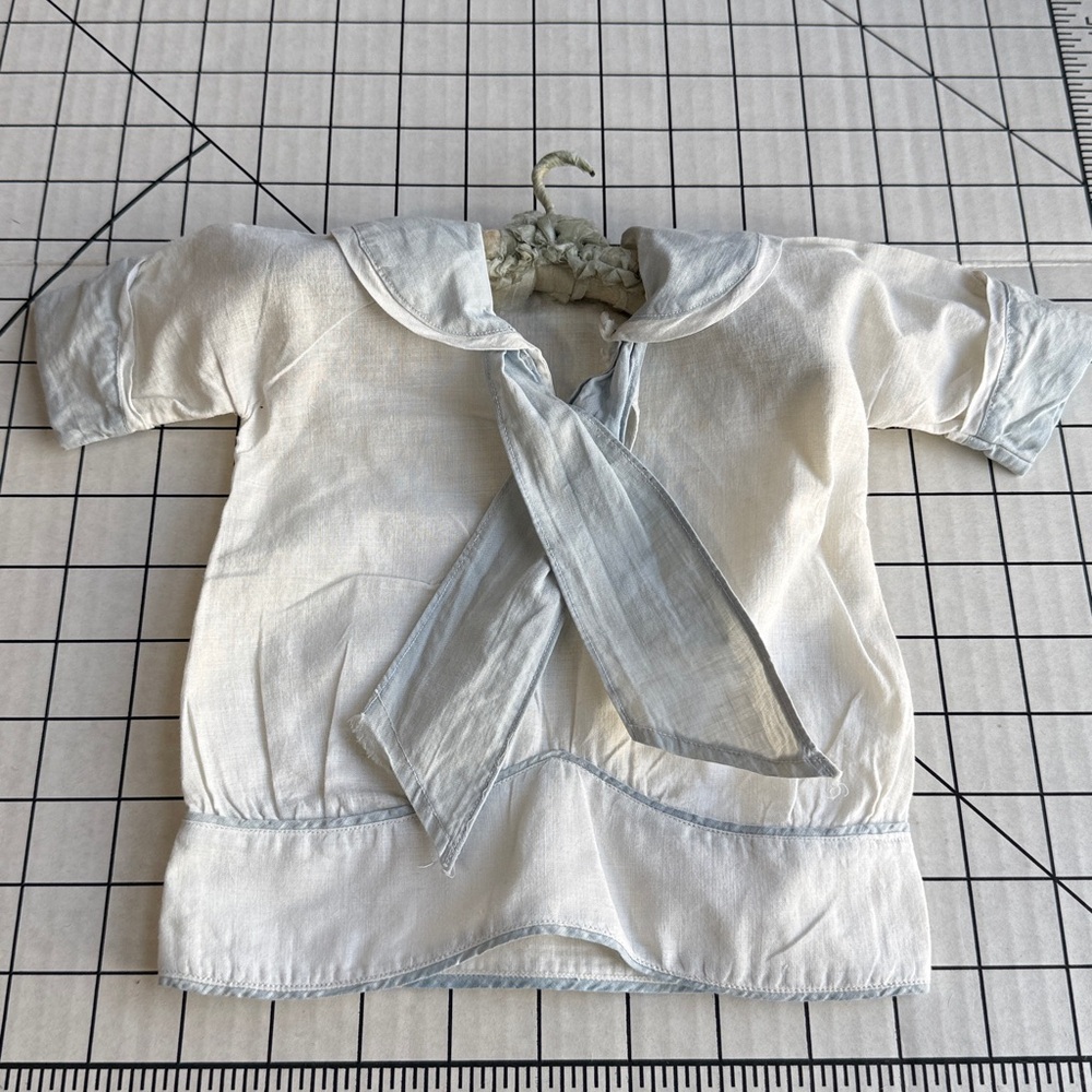 Antique Infant Blouse & Silk Padded Hanger Set c1915–30 Edwardian Baby Doll Top
